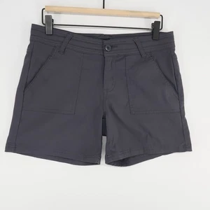 Prana Olivia Shorts Womens 8 Gray Stretch Nylon Outdoor Hiking Travel - Picture 1 of 8