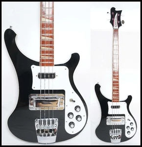 Basso Elettrico Rickenbacker 4003 JG JETGLO 2001 Nero Made in USA con Custodia - Foto 1 di 10