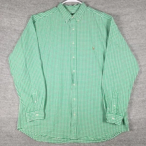Camisa Polo Ralph Lauren Para Hombres 2XLT Verde Guinga Cuadros Calce Clásico Con Botones - Imagen 1 de 10