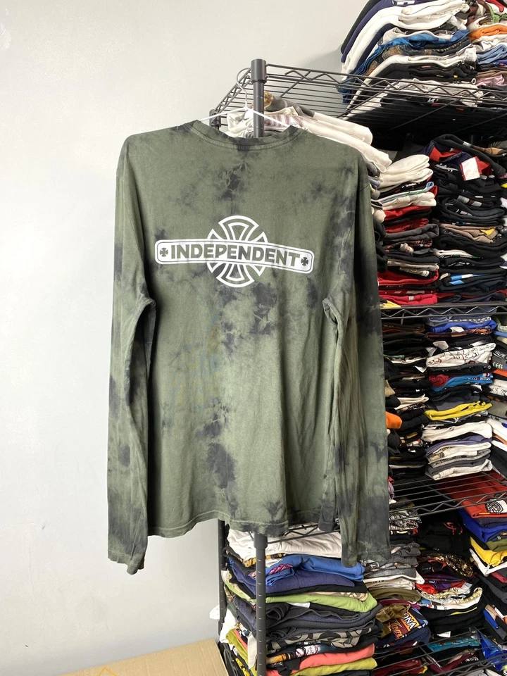 Emerica x Independent Black Long Sleeve T Shirt Green M Size - Image 1 of 4