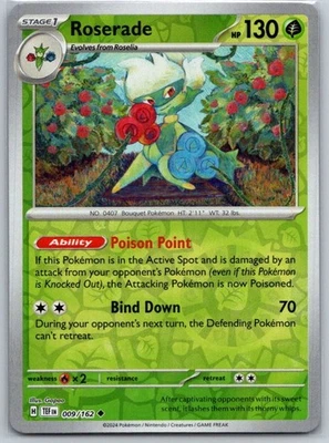 Roserade 009/162 Reverse Holo SV05: Temporal Forces NM - Image 1 of 2