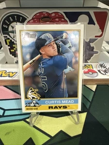 CURTIS MEAD Chrome 2025 Topps Heritage CHROME White Border SP #326 TB Rays - Picture 1 of 2