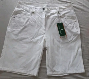 GREEN LAMB Tech Performance Women's White Golf Shorts UK Size 10 BRAND NEW tags - Picture 1 of 13