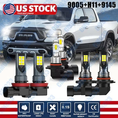 Faros LED y bombillas antiniebla para Dodge Ram y RAM 1500 2500 3500 2009 2010 2011 2012 Foto 1 de 4