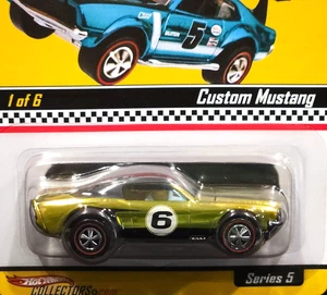 Hot Wheels Custom Mustang RLC Neo-Classics Red Line Club Car HWC 03647/11000 Yel - Picture 1 of 4