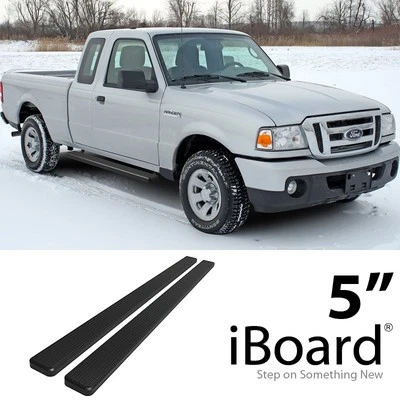 iBoard Running Boards 5-inch Matte Black Fit 99-11 Ford Ranger Super Cab 4-Door Foto 1 de 4