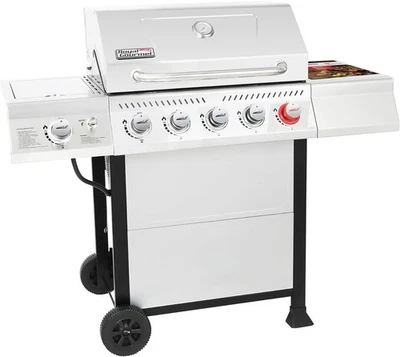 Churrasqueira 5 queimadores grelha de propano aço inoxidável 64000 BTU cozinha piquenique ao ar livre nova - Imagem 1 de 4