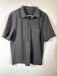 Lululemon Hemd Herren XL Street Lite Popover Seersucker 1/2 Knopf schwarz - Bild 1 von 4
