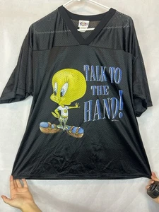 Camiseta deportiva de colección Tweety 96 97 Talk To The Hand Looney Tunes grande - Imagen 1 de 6