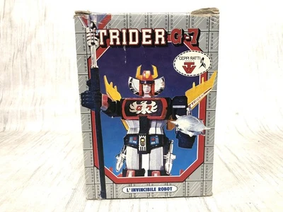 R1 Trider G-7 Italian Box Robot St Medio Vintage Metal Die-cast Korea Clover - Immagine 1 di 4