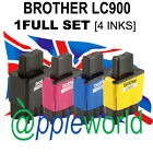 1 FULL SET (4 inks) non-oem Ink Cartridges alternatives for Brotheof LC900