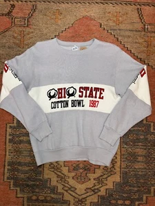 Vintage Champion Unisex Blue White Ohio State Cotton Bowl 1987 Sweatshirt Size L - Picture 1 of 7