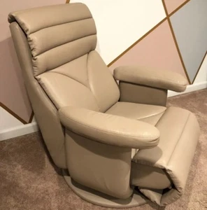 Vintage THAYER COGGIN Leather Swivel Recliner Chair MCM Modern Milo Baughman - Picture 1 of 12