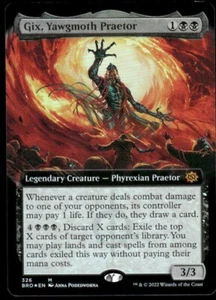 1x - Gix, Yawgmoth Praetor - ARTE EXTENDIDO EN LÁMINA - La Guerra de los Hermanos - Casi Nuevo Como Nuevo Como Nuevo - Imagen 1 de 2