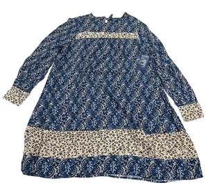 Chaps Ladies Dress Long Sleeve Blue XL NEW g4 - Picture 1 of 13