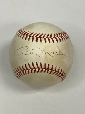 BILLY MARTIN signed auto Official American League OAL Baseball HOF Yankees JSA - Image 1 of 3