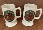 Vintage Moosehead Beer Ceramic Mugs - Set of 2