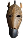 Hand Carved Wooden African Zebra Wall Mask Kenya
