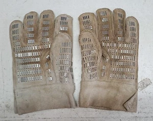 Genuine Surplus Leather and Metal Cable Handling Working Gloves One Size (3035) - Picture 1 of 3