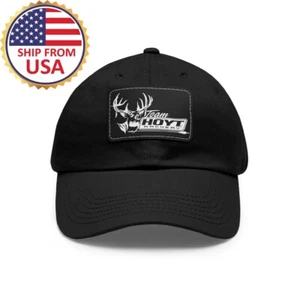 Cappello papà Team Hoyt tiro con l'arco uomo nero con toppa in pelle - Foto 1 di 2