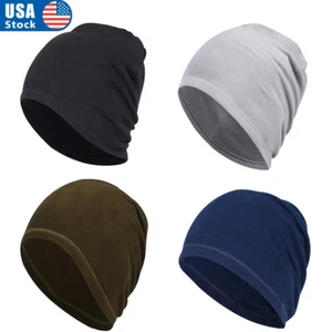 Winter Fleece Beanie Hat Tactical Watch Cap Military Cold Weather Hat Skull Caps - Picture 1 of 23
