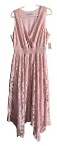 Danny & Nicole Rose Glitter Lace Overlay Trapeze Dress Size 18 NWT - Picture 1 of 13