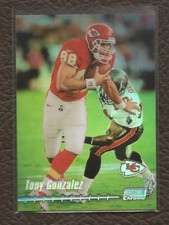 Tony Gonzalez  1999 Topps Stadium Club Chrome Football Refractor Card #117