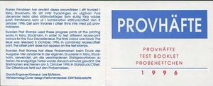 SWEDEN - 1996 PROOF TEST BOOKLET ** MNH RARE! - Bild 1 von 1