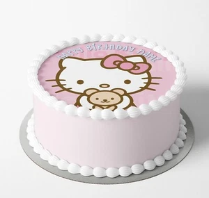 EDIBLE Hello Kitty Birthday Party Wafer Paper 19cm (uncut) - Picture 1 of 5