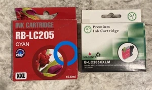 2-Brother Ink Cartridges, RB-LC205 Magenta And B-LC205XXLM CYAN *NEW Sealed - Picture 1 of 9