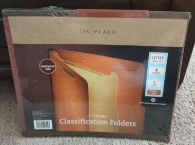 1 Divider Classification Folders 5 Count 4 Fasteners Office Max Get Organized - Image 1 of 3
