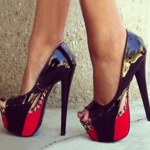 Sexy High Heels Damen-Pumps Peep Toe Plateau Party Abschlussballschuhe Damen Größe 5-16 - Bild 1 von 11