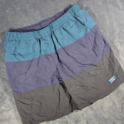 LL Bean Color Block Swim Trunks Shorts Elastic Waist Casual Outdoors Mens L - Image 1 of 4