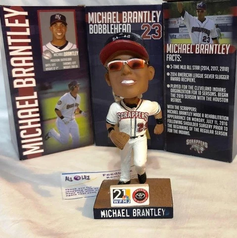 2019 MAHONING VALLEY SCRAPPERS MICHAEL BRANTLEY SGA BOBBLEHEAD ASTROS ~ NIB Cover