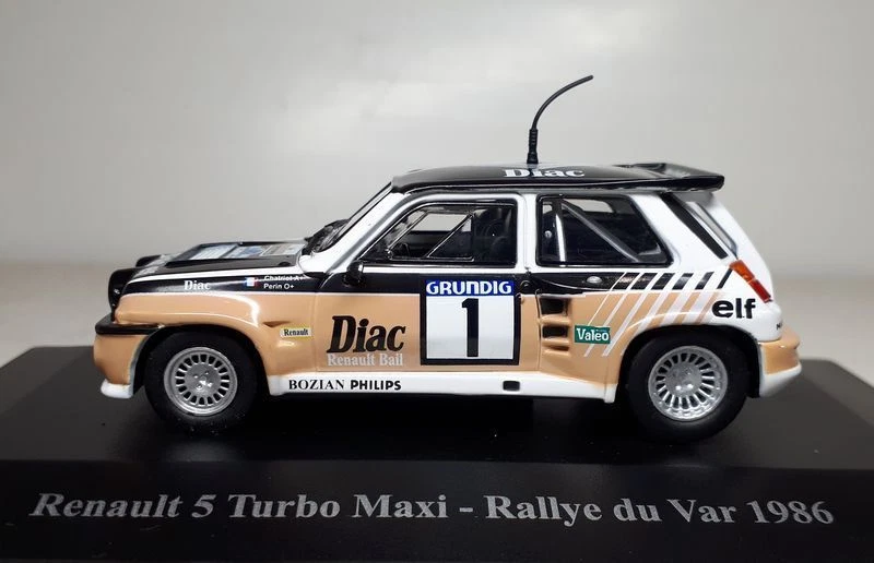 RENAULT 5 TURBO MAXI #1 RALLY DEL VAR 1986 ELIGOR HACHETTE 1/43 CHATRIOT PERIN - Immagine 1 di 4