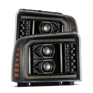 For 05-07 Ford Super Duty/Excursion PRO-Series Projector Headlights Alpha-Black - Picture 1 of 9