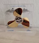 COSTA DIADEMA Schiffschraube Metall Plexiglas Aufsteller 11x11 cm Vitrinenobjekt