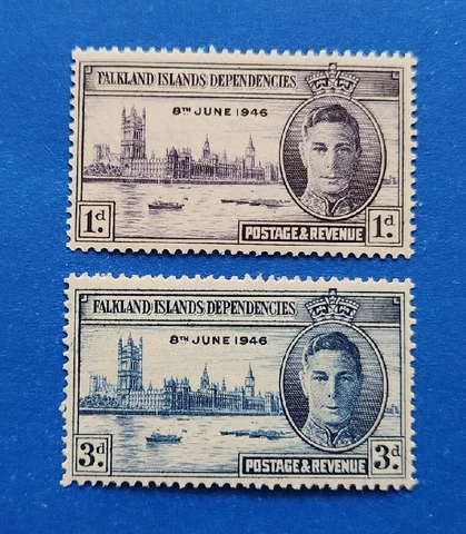 Falkland Islands Dependencies Stamps, Scott 1L9-1L10 Complete Set MNH Cover