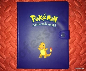 Tarjetas de Pokémon CHARMANDER (AZUL) A6 4 páginas carpeta de álbum de la vieja escuela JCC - Imagen 1 de 4