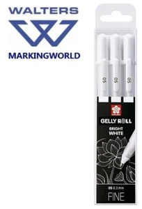 Sakura Gelly Roll Bright White 05 Gel Pens | Fine Set 3 | 0.3 mm Line Width - Picture 1 of 3