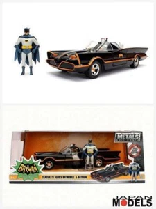 Batman Classic Tv Series BATMOBILE 1966 Metal Die Cast Figure Jada Toys 1/24 New - Foto 1 di 2