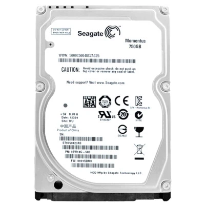 Hard Drive Seagate ST9750423AS 750 GB 16MB Cache 5400RPM SATA II 2.5" Inch - Image 1 of 4