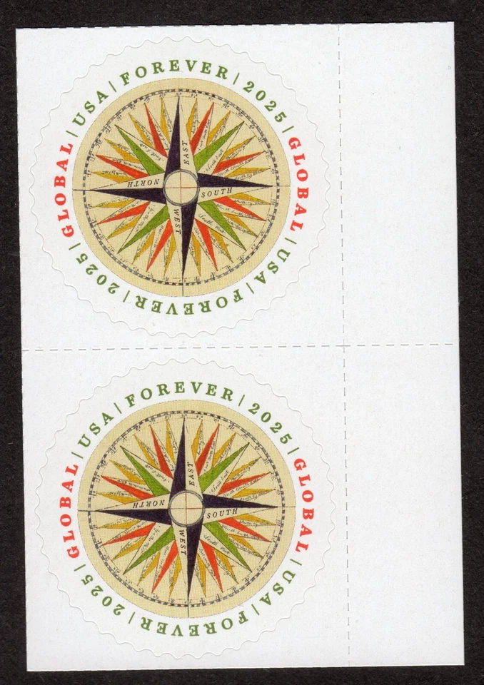 Scott #5956 Compass Rose Pair of Global Forever Stamps - MNH In Stock - Image 1 of 1