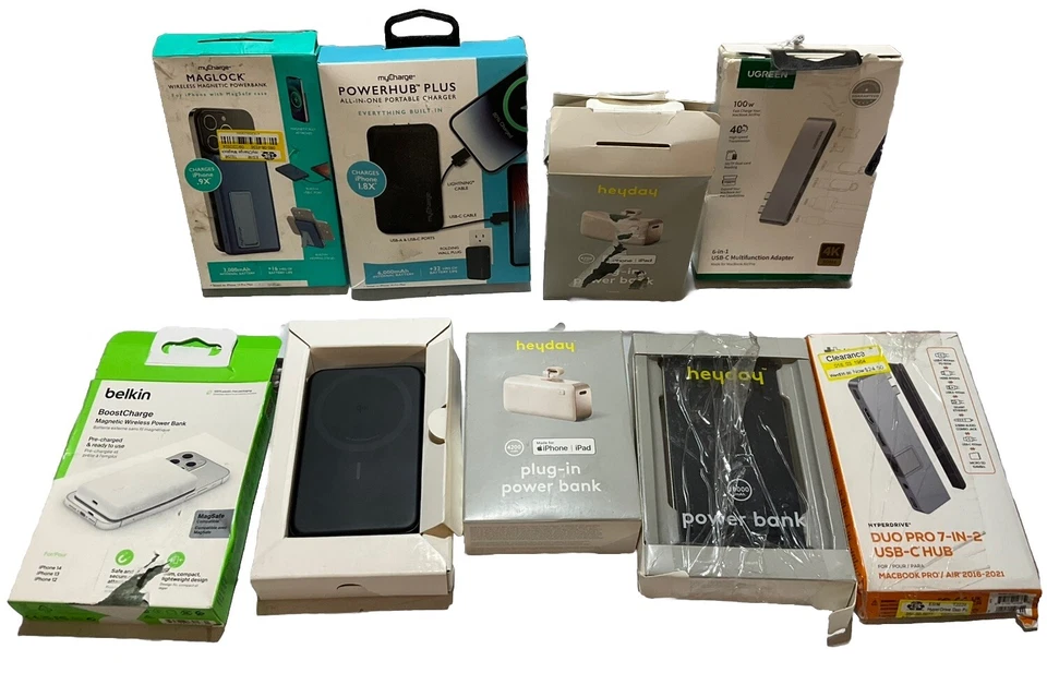 Portable POWER BANK (Lot of 10) New Open Box Belkin Anker My Charge Urgreen - Image 1 of 4