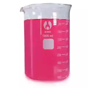 Bomex Scientific 5000ml Glass Beaker 3.3 Borosilicate Glass Double Scale Grad... - Picture 1 of 1