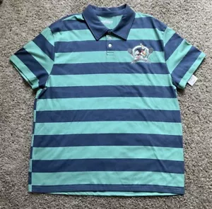 Disney Mickey Mouse Tennis Club Stripes Short Sleeve Polo New Men’s Size 2XL - Picture 1 of 4
