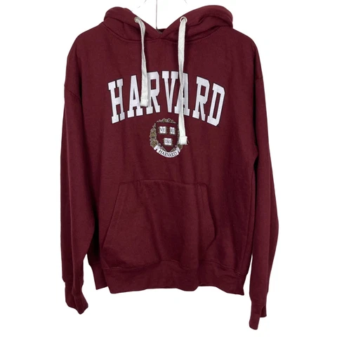 Harvard University Hoodie Mens Medium Harvard Crimson Ivy League Pullover Cover