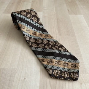 Sears The Men's Store Vintage Men's Tie Brown Gold Polyester/Acetate - Picture 1 of 6