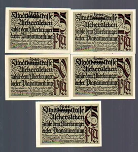 Notgeld alemán - Aschersleben - Paisajes urbanos - 1921 - Imagen 1 de 2