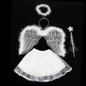 Angel Costume for Girls Apparel Dress up with Dreamlike Child with Headband Tutu - Picture 1 of 7
